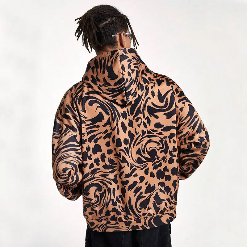 hongfeng, a factory, produces mens tall hoodies for customers.